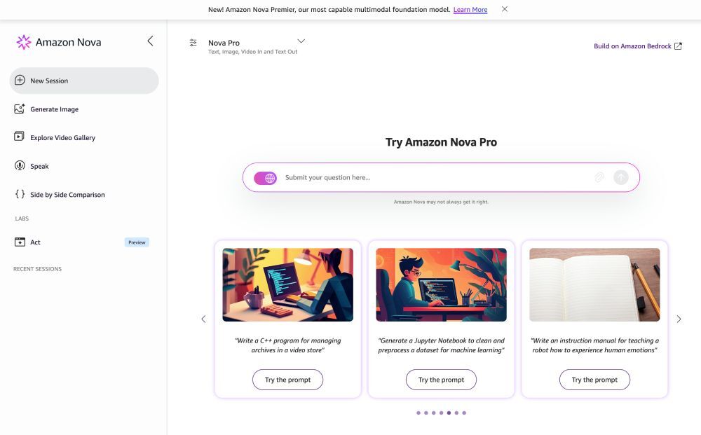 Amazon Nova Dashboard