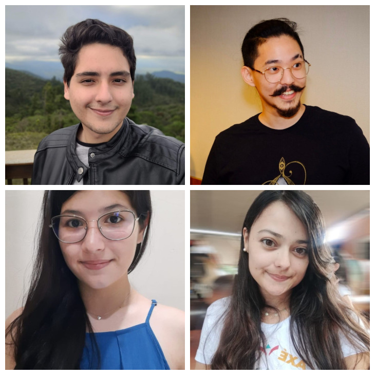 André Lara, Anne Gonçalves, Fabrício Ishida and Laís Martins