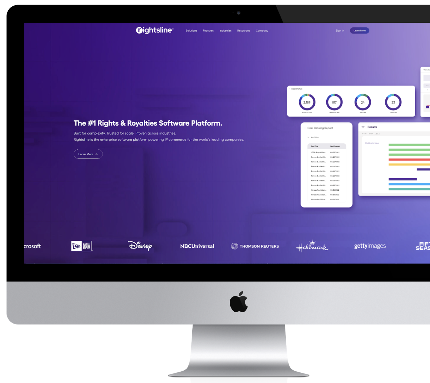 Rightsline website